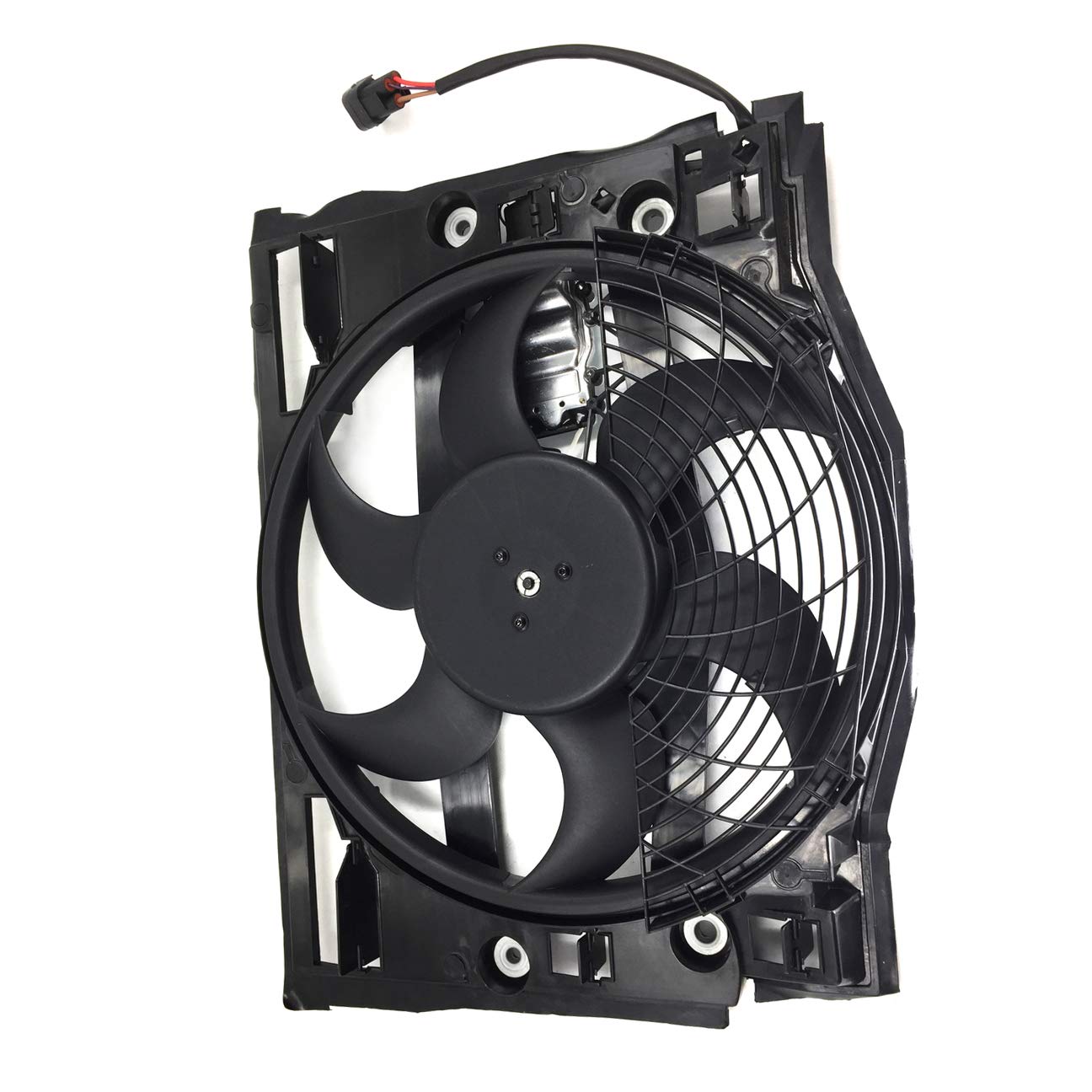 BMW Radiator Cooling Fan Assembly - Compatible with 1999-2006 325Ci, 330Ci, 320i, 325i, 325xi, 330i, 323Ci, 323i, 328Ci, 328i - OEM 64546905076 Replacement - Perfect for Engine Cooling & Overheating Prevention