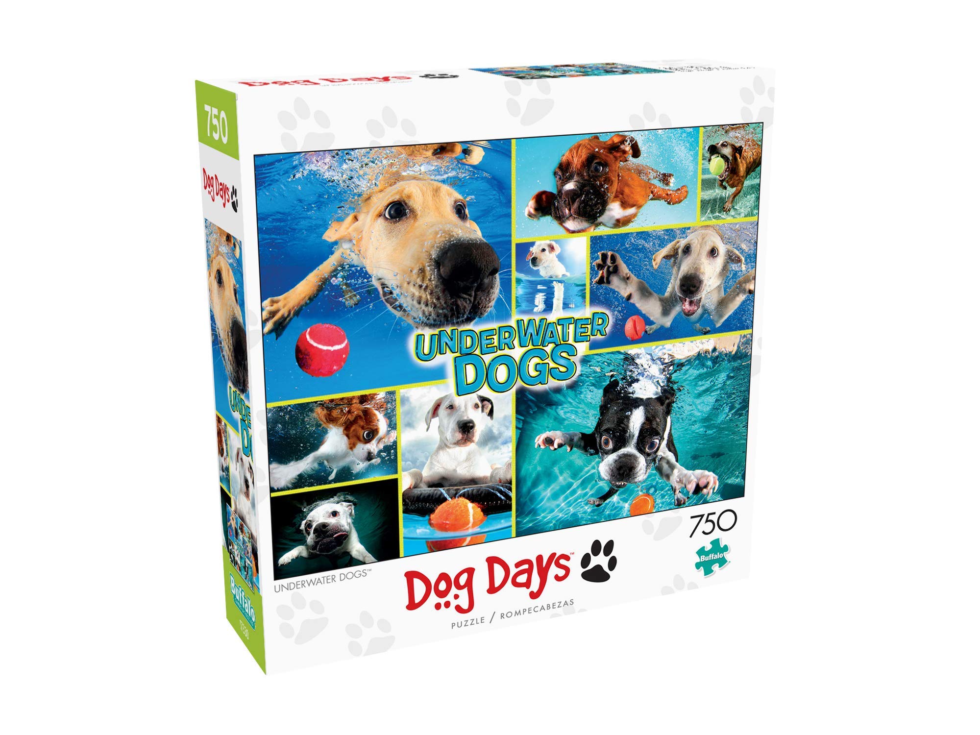 Buffalo Games Underwater Dogs 750 Piece Jigsaw Puzzle for Adults - Challenging Dog Photography Puzzle - 24x18 Inch Finished Size - Perfect for Family Game Nights, Stress Relief & Home Decor