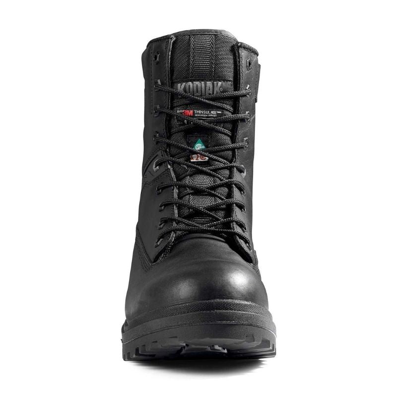 Kodiak ProWorker MASTER Men's 8 Inch Composite Toe Work Boots with Side Zip - Black (KD0A4TECBLK) | Waterproof Safety Shoes for Construction, Warehouse & Outdoor Work | Heavy Duty Non-Slip Work Boots for Men