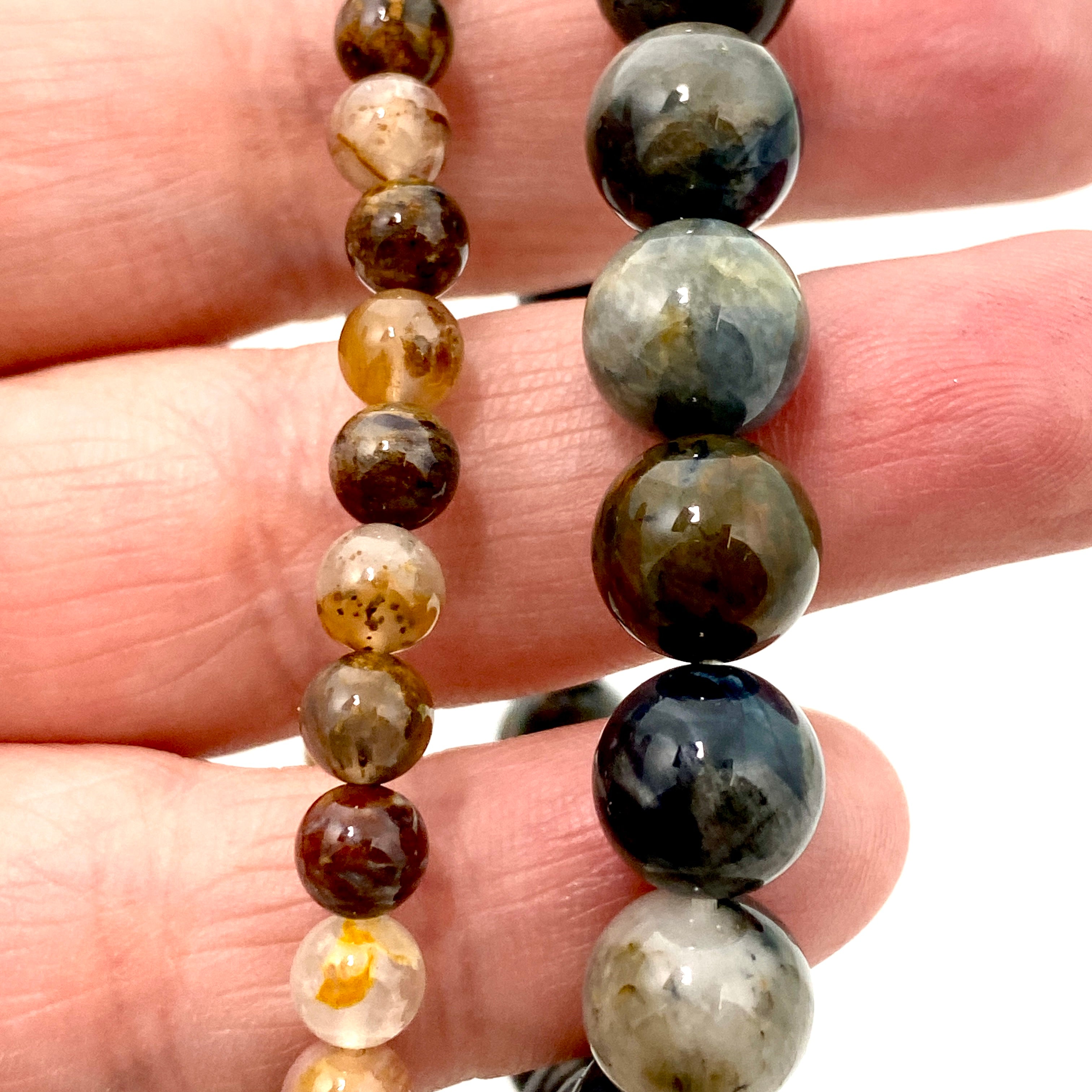 Natural Pietersite Stone Beaded Bracelet for Women - Healing Crystal Jewelry for Energy Balance & Stress Relief - Perfect for Meditation, Yoga & Spiritual Gifts