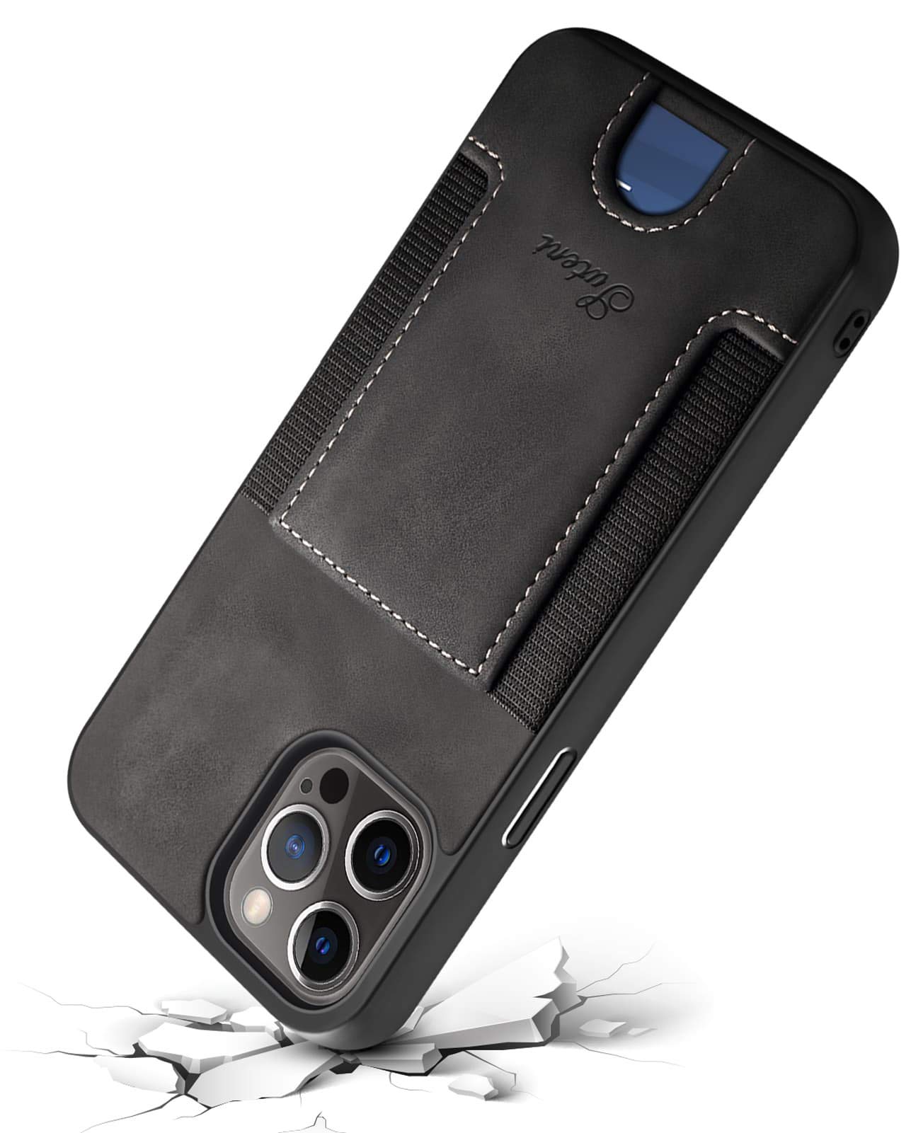 SINIANL Leather Wallet Case for iPhone 12/12 Pro (6.1 inch) - RFID Blocking Card Holder with Money Pocket | Slim Protective Back Cover | Perfect for Daily Commute, Travel & Business Use (2020 Model, Black)