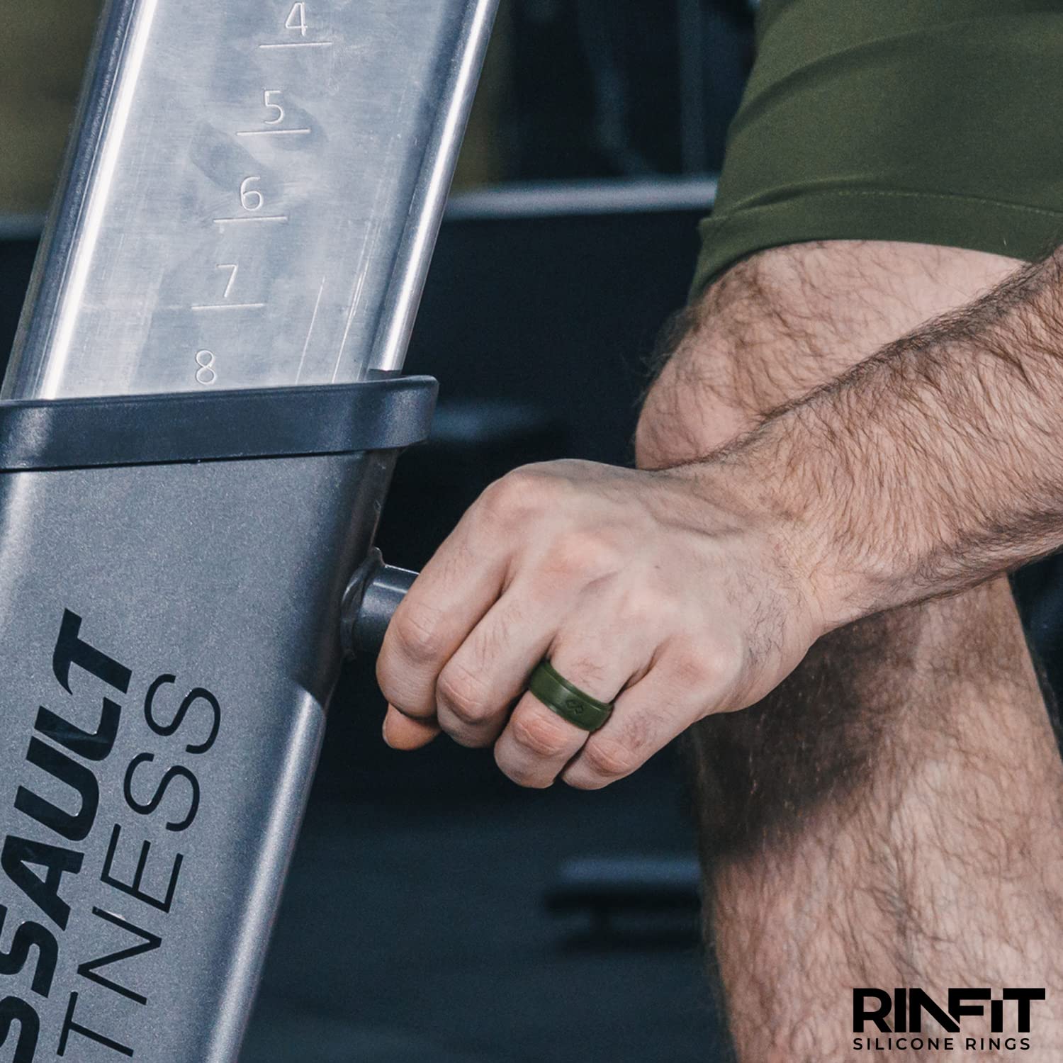 Rinfit 9mm Silicone Wedding Rings for Men - Durable & Comfortable for Gym & Swimming