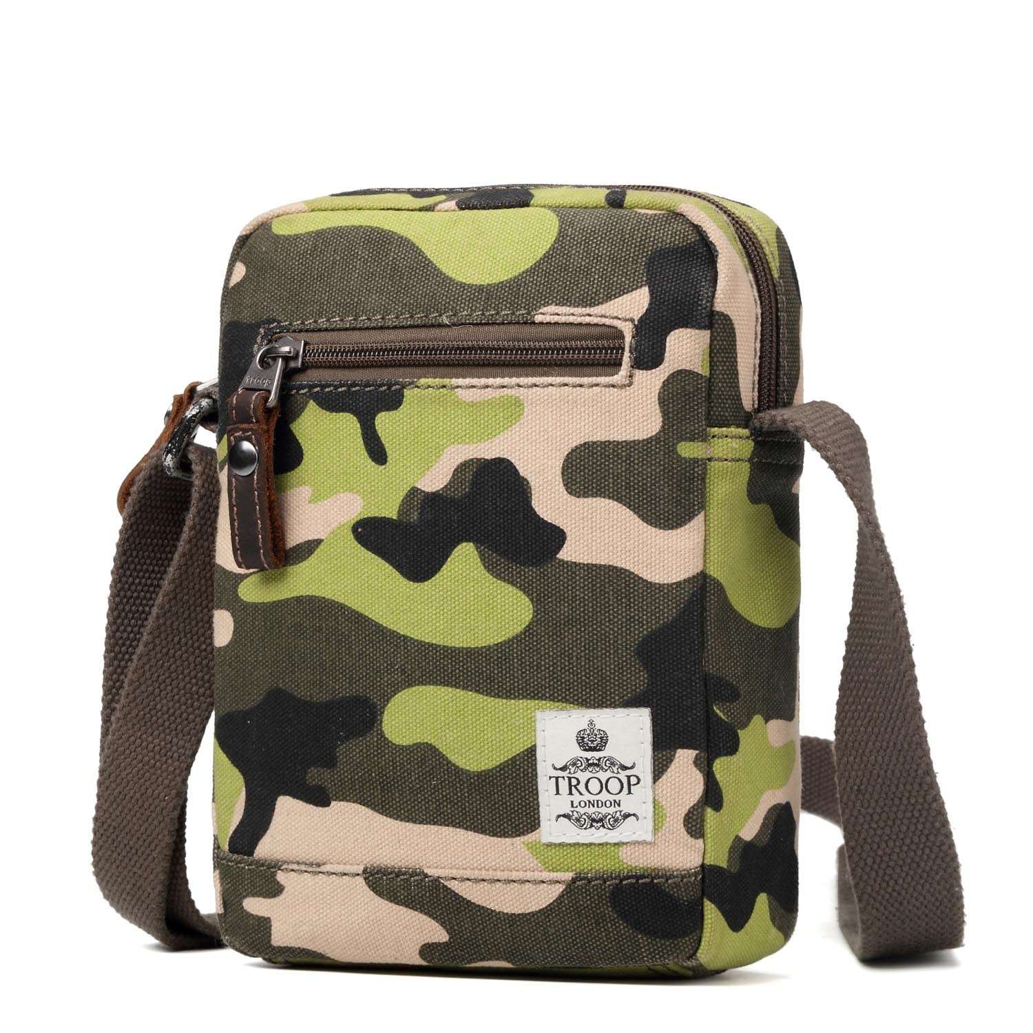 TRP0405 S Troop London Classic Canvas Small Crossbody Bag - Stylish & Durable for Daily Use, Travel, and Outdoor Activities