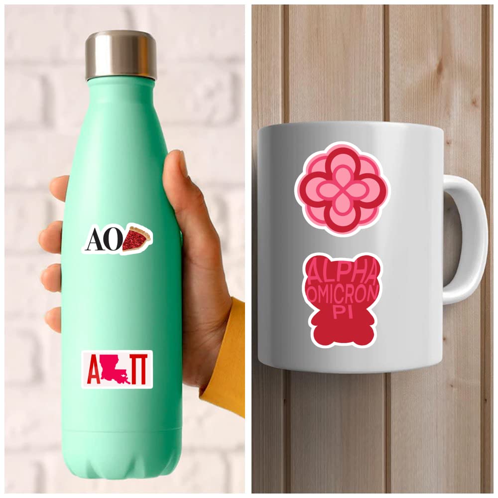 20 Pack Colorful Aoiii Vinyl Stickers - Waterproof Alpha Decal for Laptop, Water Bottle, Phone, Luggage & Car | Aesthetic Omicron Pi Stickers for Skateboard, Bumper & DIY Crafts - Perfect for School, Office & Personalizing Your Belongings