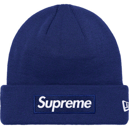 Supreme New Era FW21 Box Logo Beanie - Navy Blue Winter Hat for Men & Women - Perfect for Cold Weather, Streetwear Fashion & Urban Lifestyle