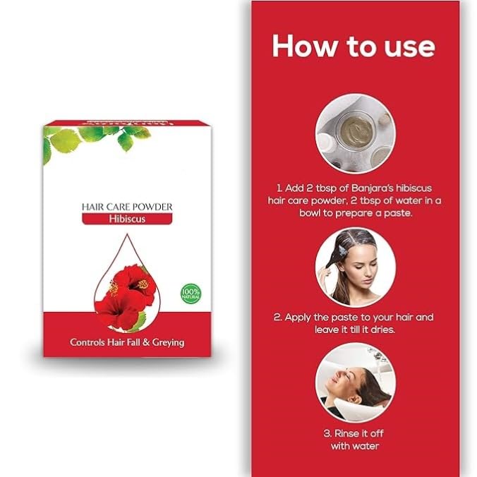 ZOOMIQUE 100% Natural Hibiscus Flower Powder for Hair Growth & Care | Herbal Hair Treatment Pack (100g) | Perfect for DIY Hair Masks, Scalp Treatments & Natural Hair Conditioning
