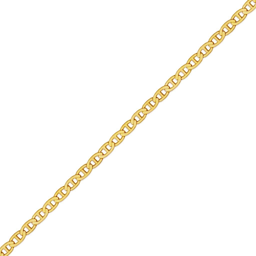 14K Yellow Gold Gucci Flat Chain Necklace - Italian Crafted Strong & Shiny Link Jewelry for Women & Men - Perfect Gift (16-24 Inches, 1.60-1.80mm) - Ideal for Layering, Everyday Wear & Special Occasions