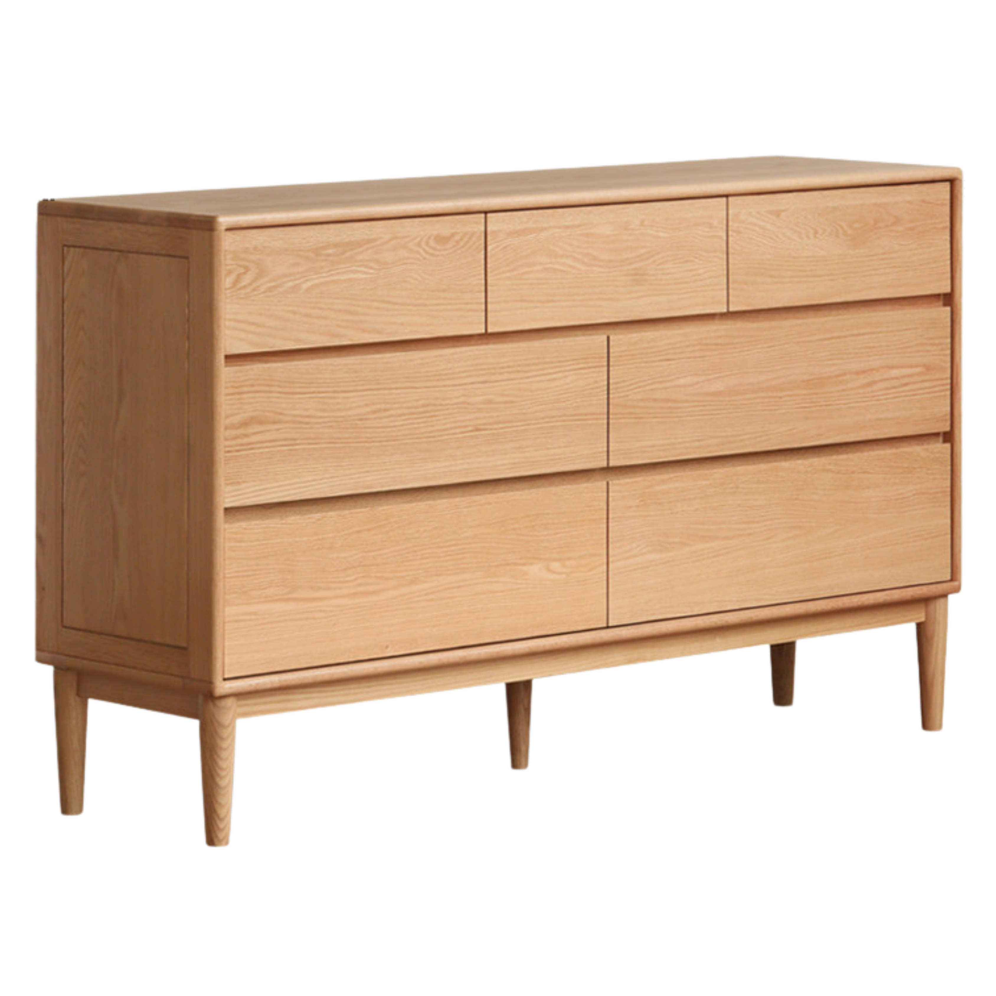 Oak Solid Wood Small Chest of Drawers - 3 Drawer Storage Organizer for Bedroom, Nursery, or Office | Compact Dresser for Clothes, Toys & Home Organization