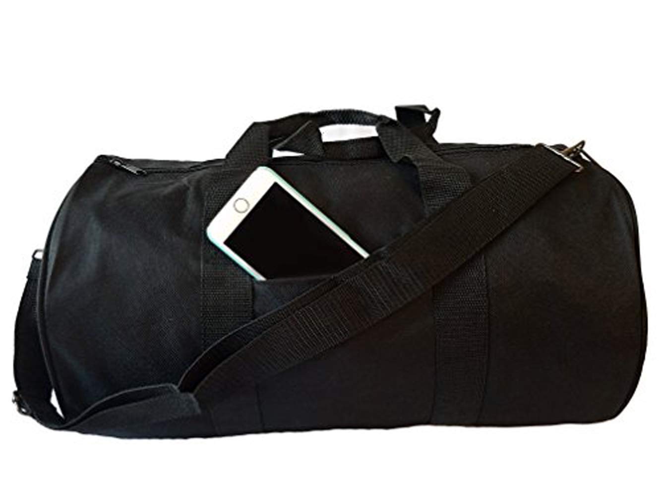 **ImpecGear Round Duffel Bag - Large Sports Equipment & Travel Gym Bag with Adjustable Shoulder Strap - Perfect for Team Sports, Fitness, Camping & Rooftop Storage (Black)**