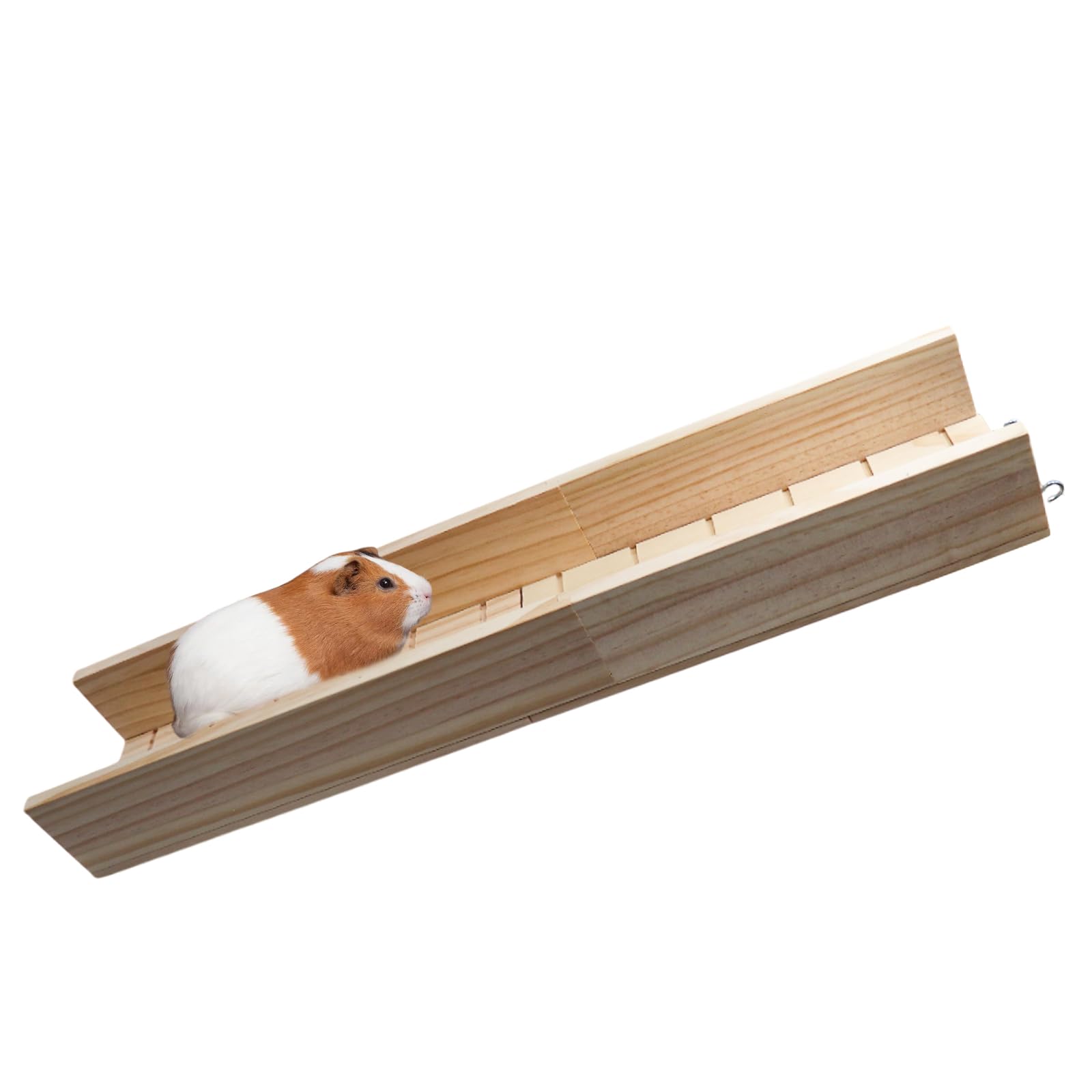 Wooden Guinea Pig Ramp for Cage - Hamster Ladder & Platform Toy - Small Animal Bridge Accessories for Guinea Pigs, Hamsters, Rats, Chinchillas & Squirrels - Perfect for Cage Climbing, Play & Exercise