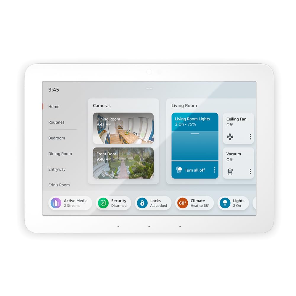 Echo Hub Bundle with Stand - Smart Home Control Panel for Alexa, Voice Assistant, Touchscreen Display | Perfect for Kitchen, Living Room & Bedroom Automation