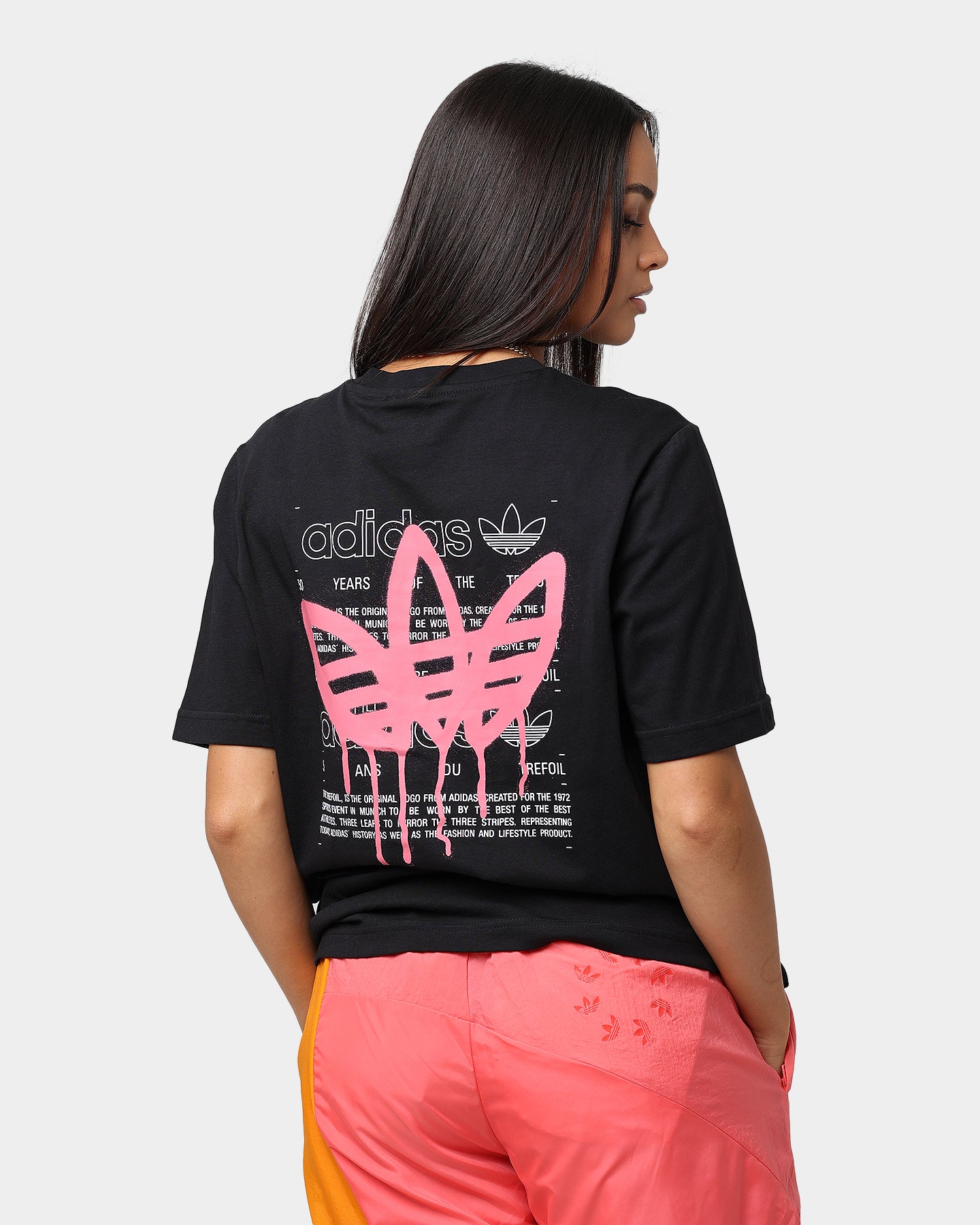 Adidas Originals Behind T-Shirt for Men - Black/Turbo Color - Casual Streetwear & Athletic Style - Perfect for Gym, Workout, and Everyday Wear