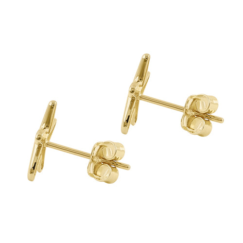 14K Yellow Gold Starfish Stud Earrings for Women - Dainty & Elegant Small Hoop Earrings for Everyday Wear, Beach Vacation & Gift Giving