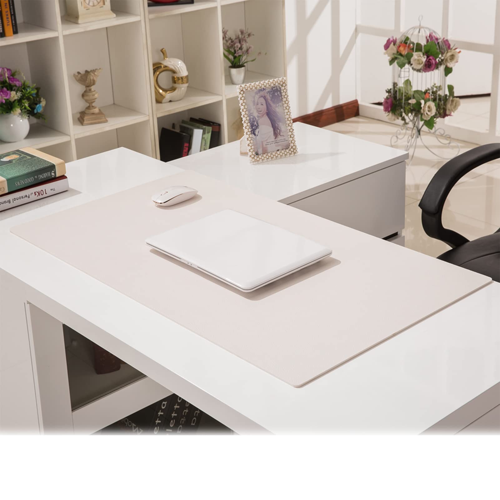 Premium Waterproof Cowhide Grain Desk Pad Protector - Large 47