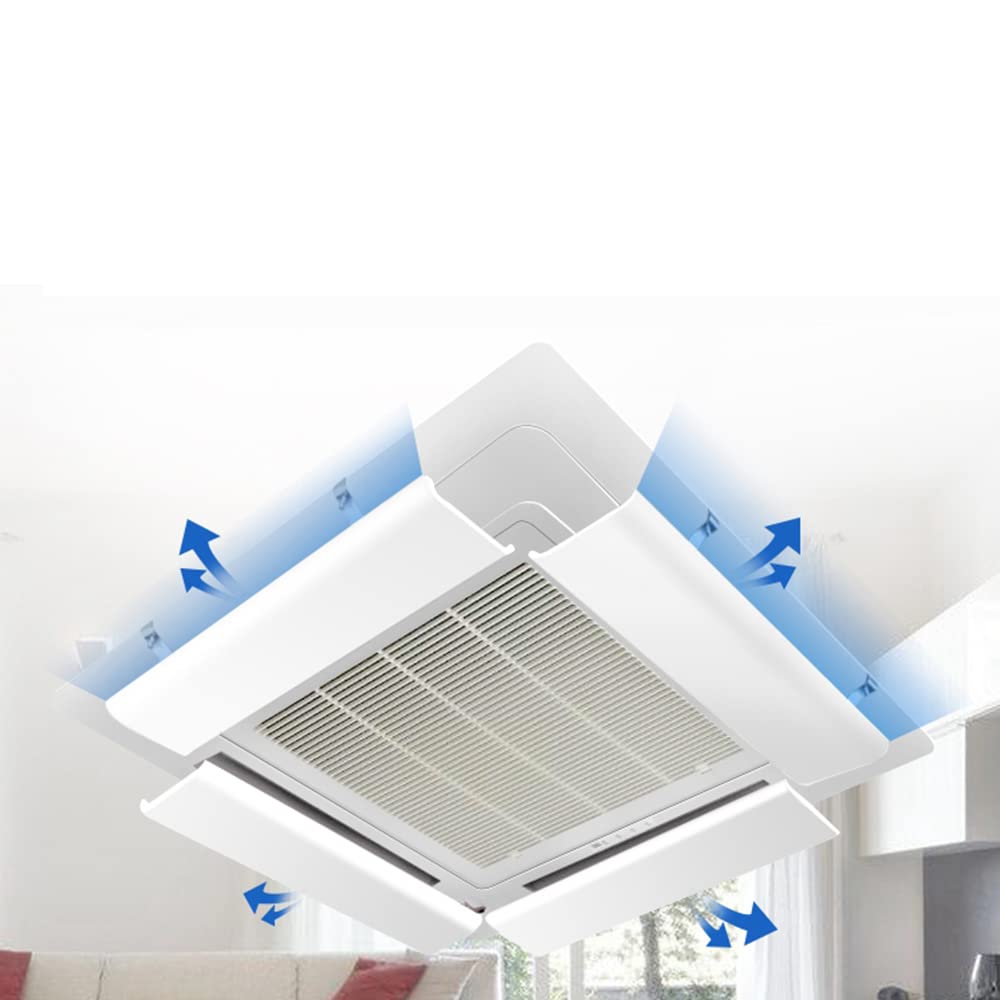 Adjustable Air Conditioning Deflector Baffle - Ceiling AC Vent Cover for Central Air, Anti-Direct Blow Wing Outlet Mask (Perfect for Bedrooms, Offices & Living Rooms)