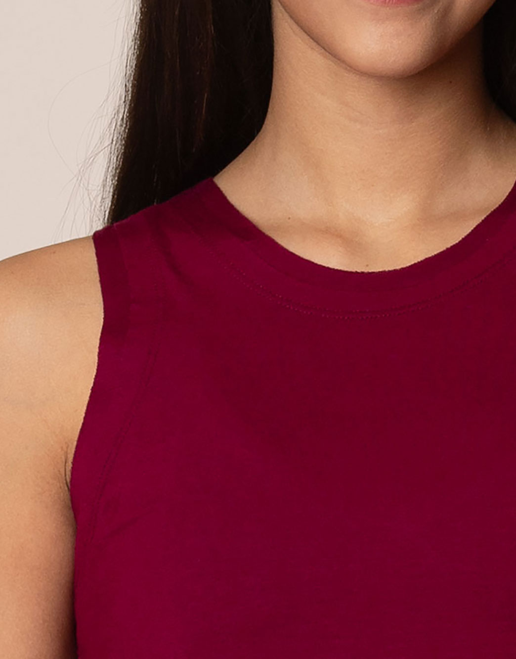 Sunday Tank Merlot - Elegant Women's Casual Sleeveless Wine Red Top for Summer Outings & Beach Vacations
