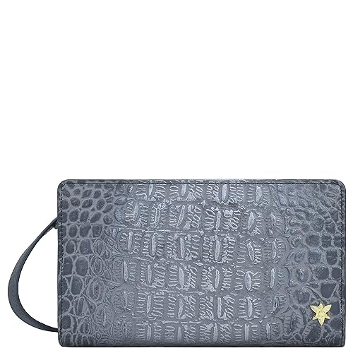 Croco Embossed Silver/Grey