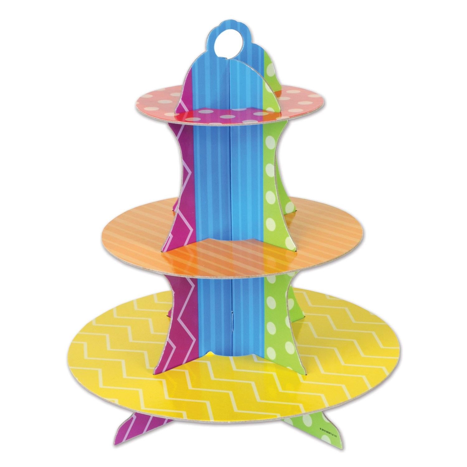 12 Pack Beistle Dots & Stripes Cupcake Stand - Perfect for Birthday Parties, Baby Showers & Wedding Dessert Displays