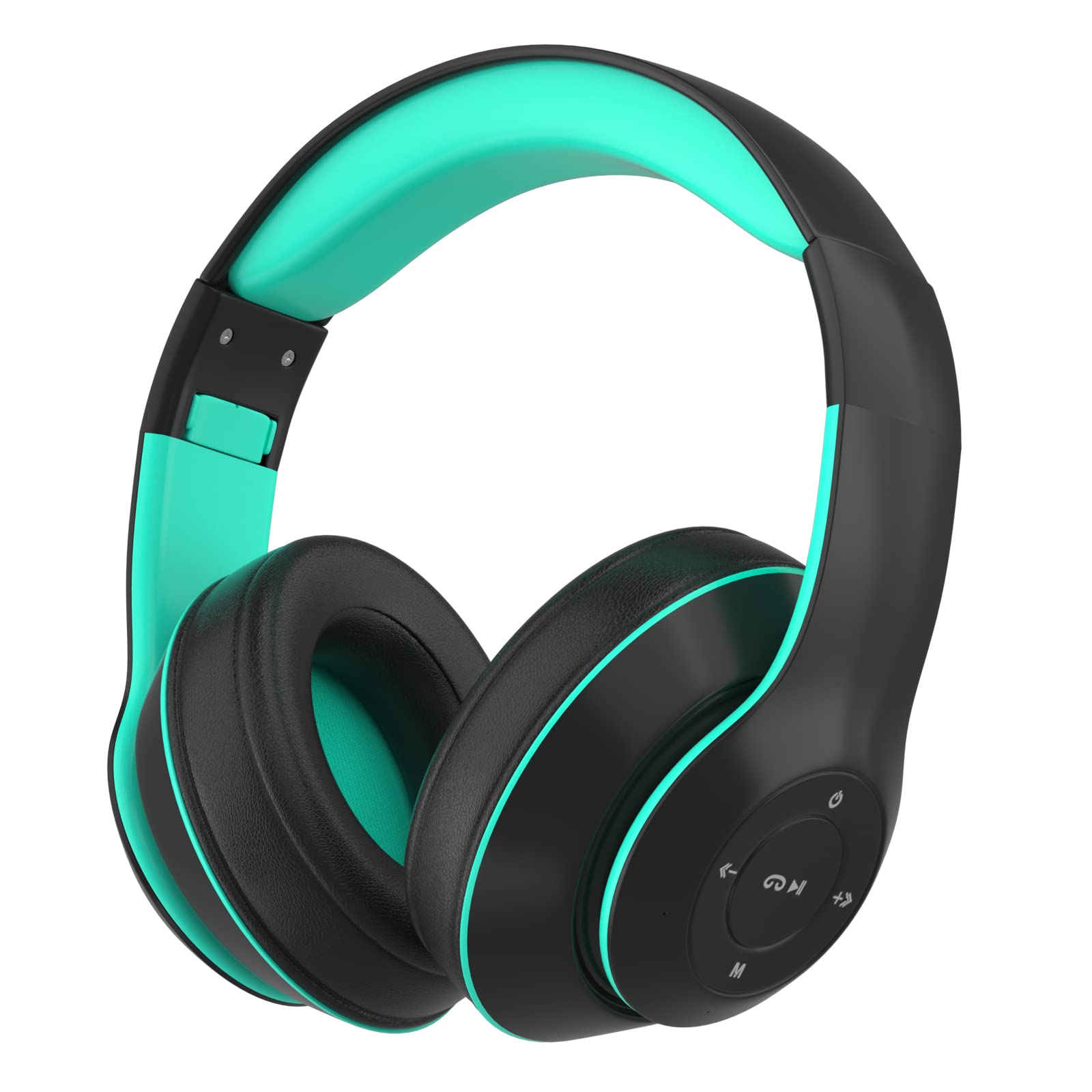 **Kids Wireless Bluetooth Headphones with Mic - Foldable Noise Cancelling Headphones for Online Learning, Music & Games - Soft Earmuffs for Comfort (Black) - Perfect for School, Travel & Home Use**