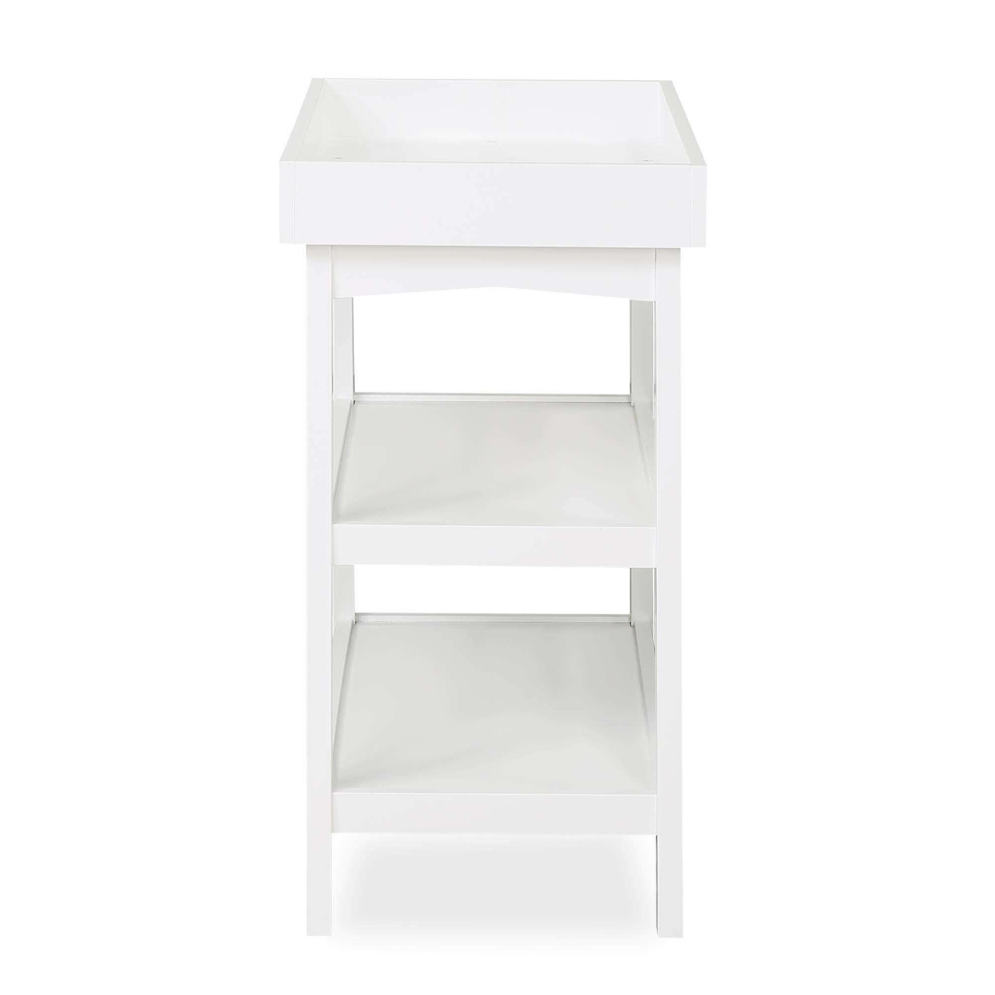 Novogratz Harper White Baby Changing Table with Open Shelf - Perfect for Nursery, Bedroom & Diaper Organization