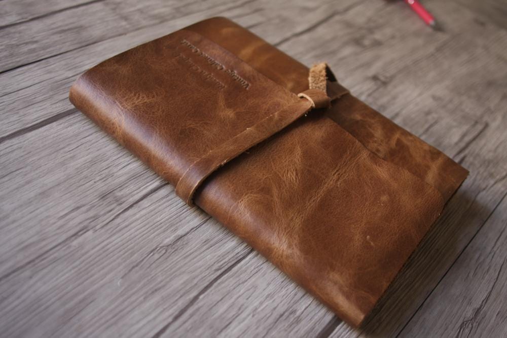 Personalized Engraved Genuine Leather Sketchbook Journal - Handmade Writing Notebook for Artists, Writers & Students - Perfect Gift for Birthdays, Anniversaries & Graduations