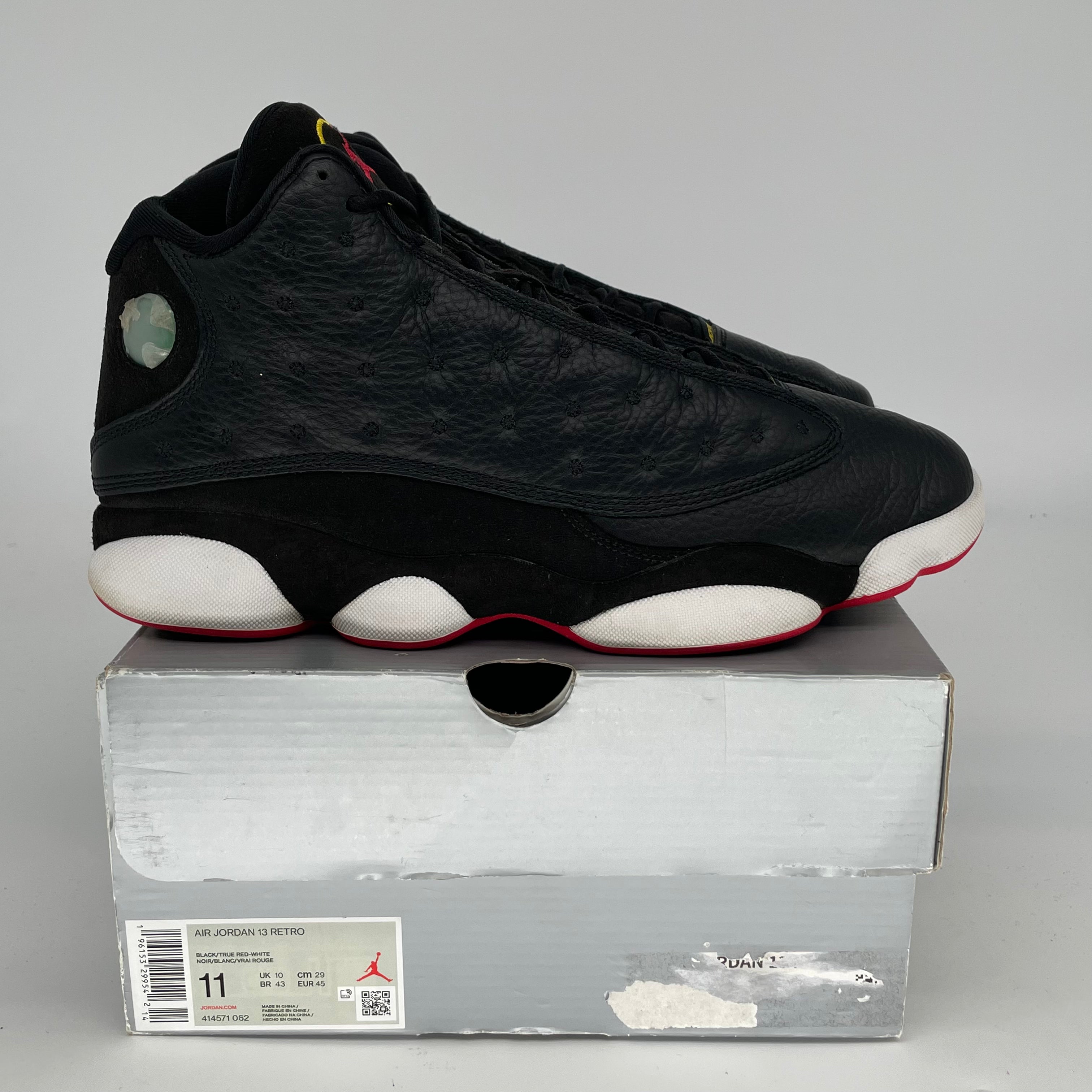 Original Air Jordan 13 Playoffs Basketball Shoes - Men's Size 11 (414571-062) | Retro Sneakers for Casual Wear & Street Style