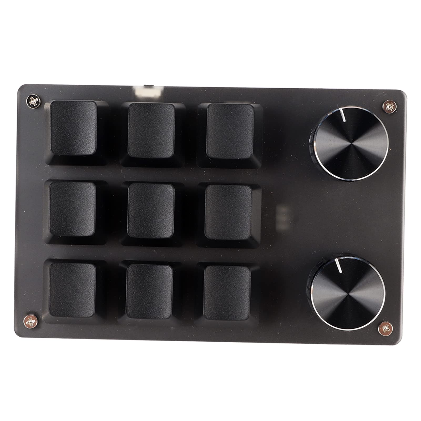 ZJchao Mini Macro Mechanical Gaming Keyboard - Red Switch, Plug & Play, Ergonomic Design with Custom Knobs - USB Mini Keypad for PC (9 Keys + 2 Knobs) - Perfect for Gaming, Programming & Office Work