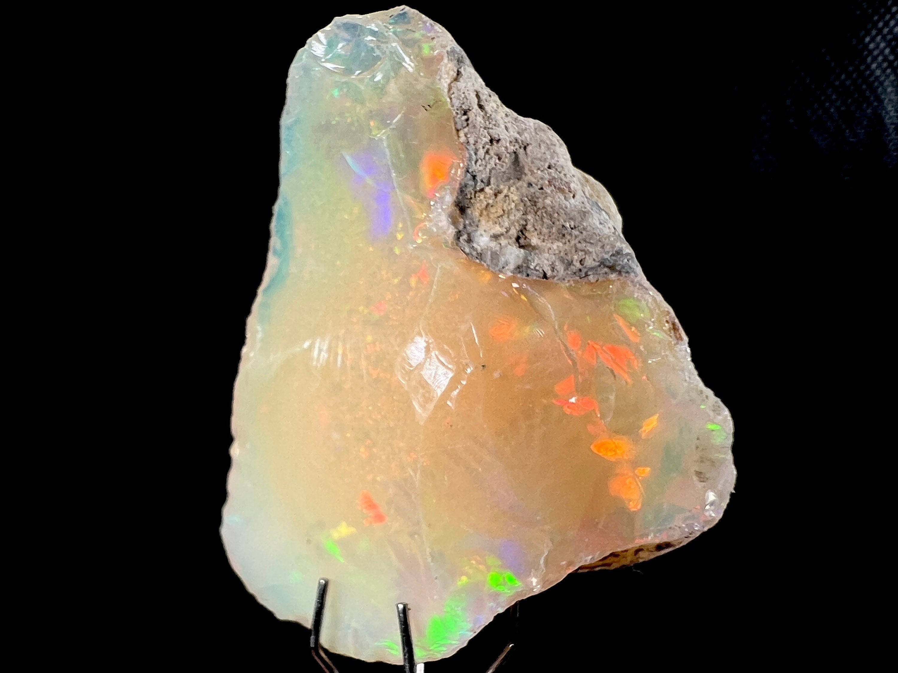 Premium 4A+ Welo Opal Raw Crystal - Natural Cutting Grade Ethiopian Opal Gemstone, October Birthstone for Jewelry Making & Collection (50702) - Perfect for Rings, Necklaces & Healing Crystal Displays