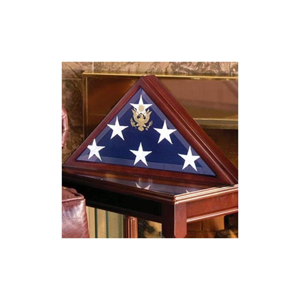 American Burial Flag Display Case - Large 5ft x 9.5ft Coffin Flag Box for Military Funerals, Memorial Services & Patriotic Home Decor