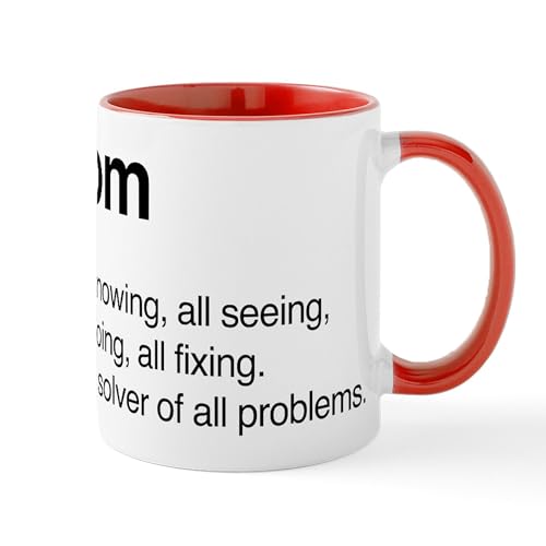 White/Red Inside - Mom Solver Of All Problems Mug