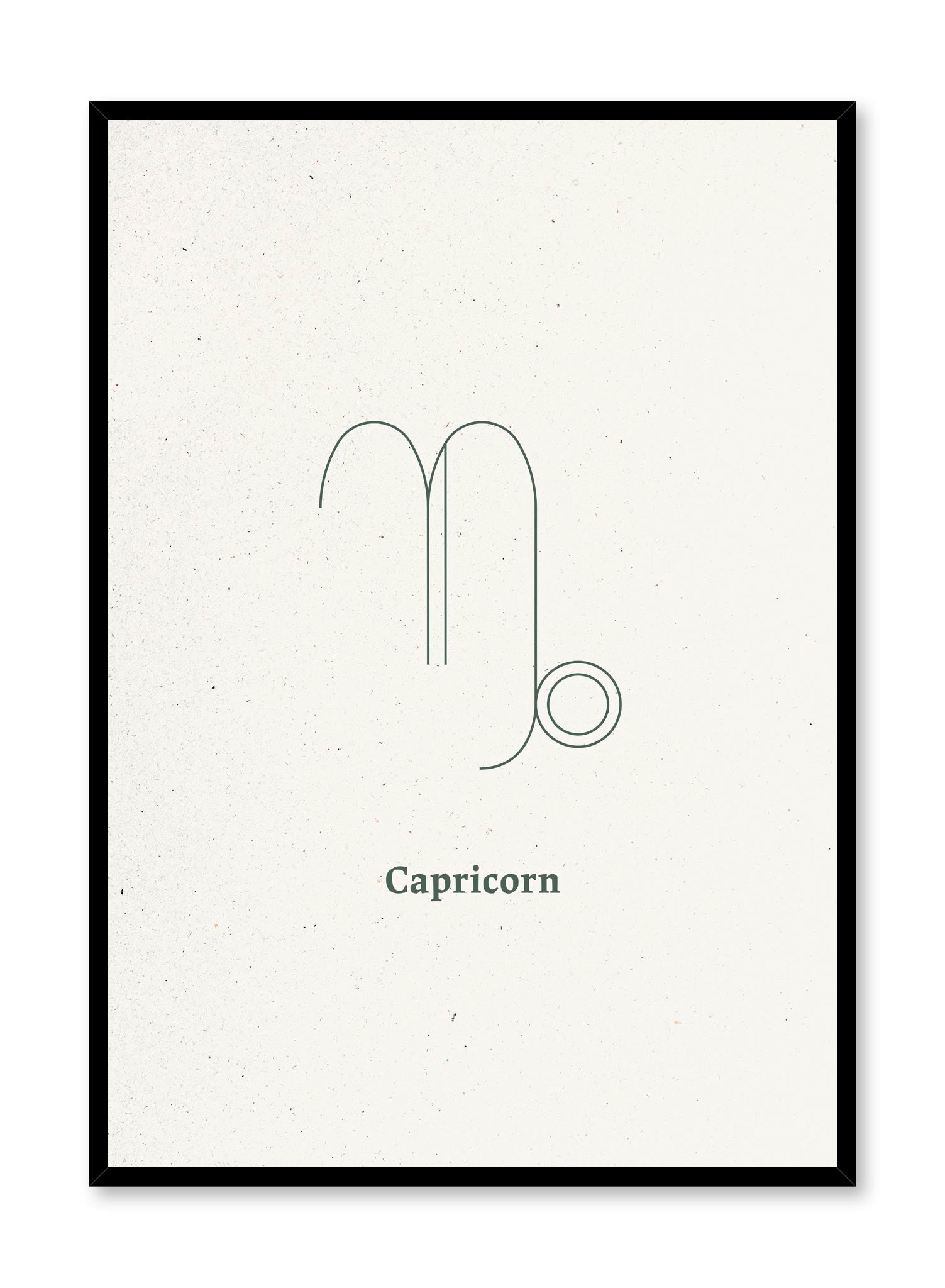 Minimalist Capricorn Zodiac Poster - Elegant Wall Art for Home, Office & Gift Giving - Perfect for Astrology Lovers & Room Decor
