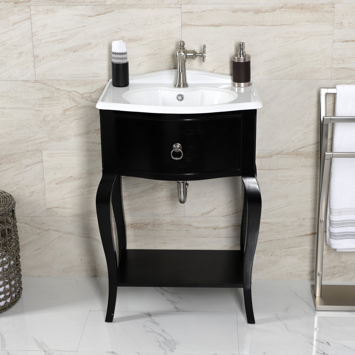 1 Hole Bathroom Faucet with Pop-Up Drain - Single Handle Modern Sink Faucet for Bathroom Vanity - Perfect for Home Renovation and Bathroom Upgrades