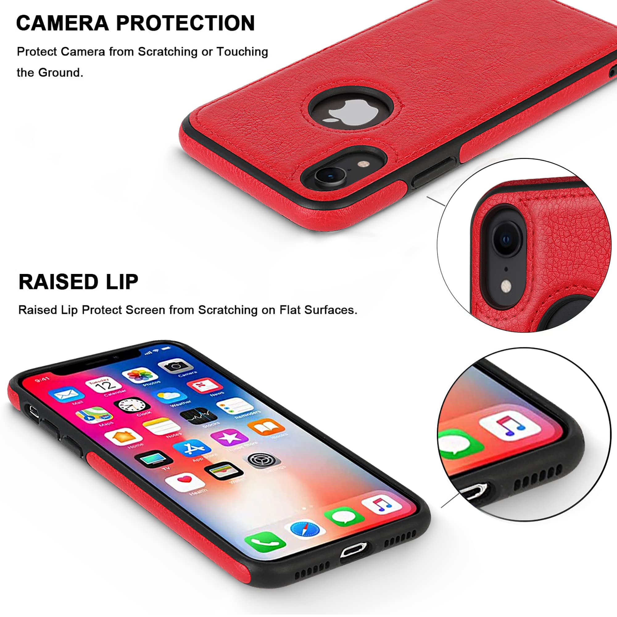 Premium Vegan Leather iPhone XR Case - Luxury Slim 6.1
