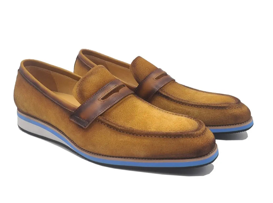 Stylish Suede Penny Loafers for Men & Women - Comfortable Slip-On Casual Shoes for Office, Business & Daily Wear
