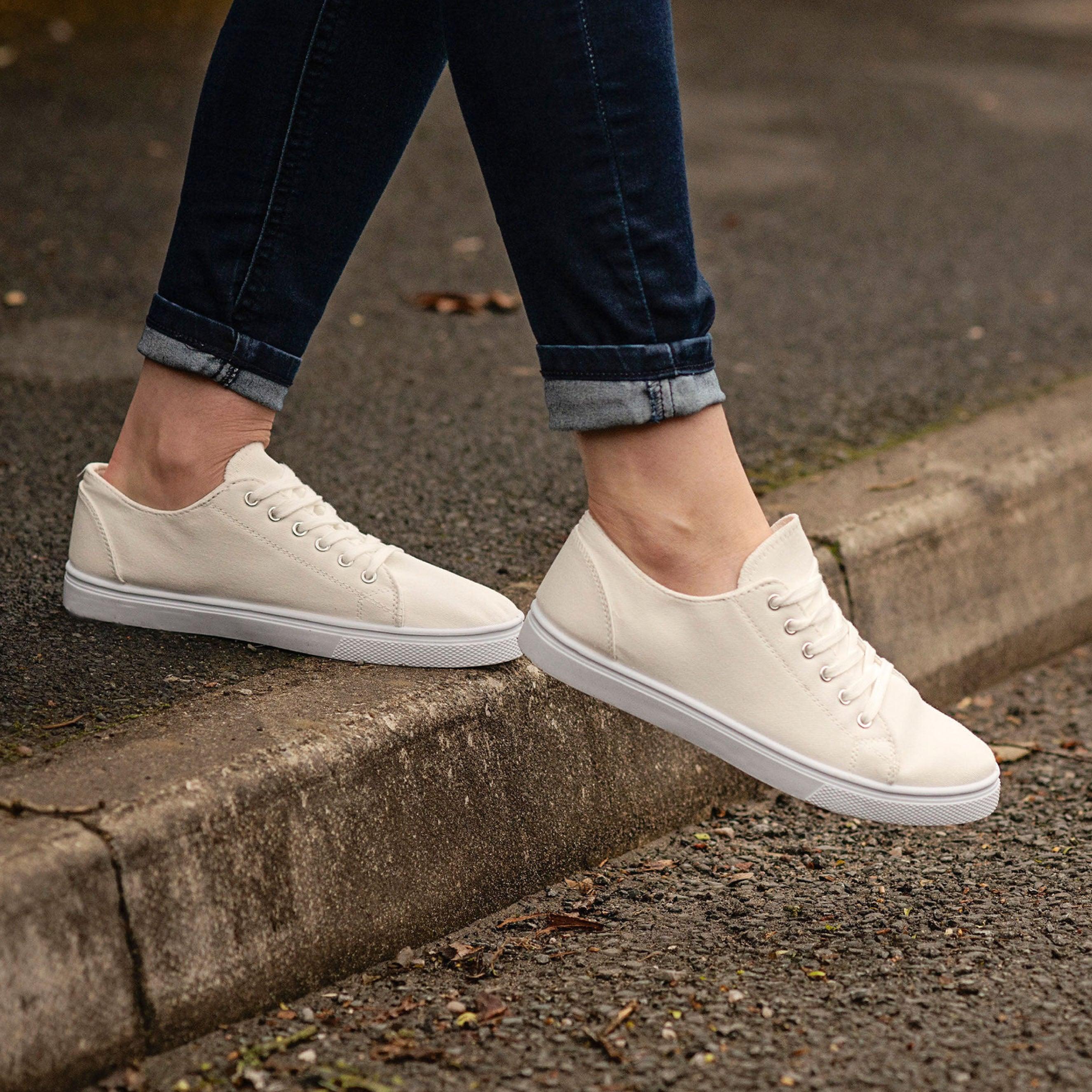 Women's Ambleside Canvas Trainers - Comfortable Casual Sneakers for Walking, Travel & Everyday Wear | Breathable Lightweight Shoes for Women