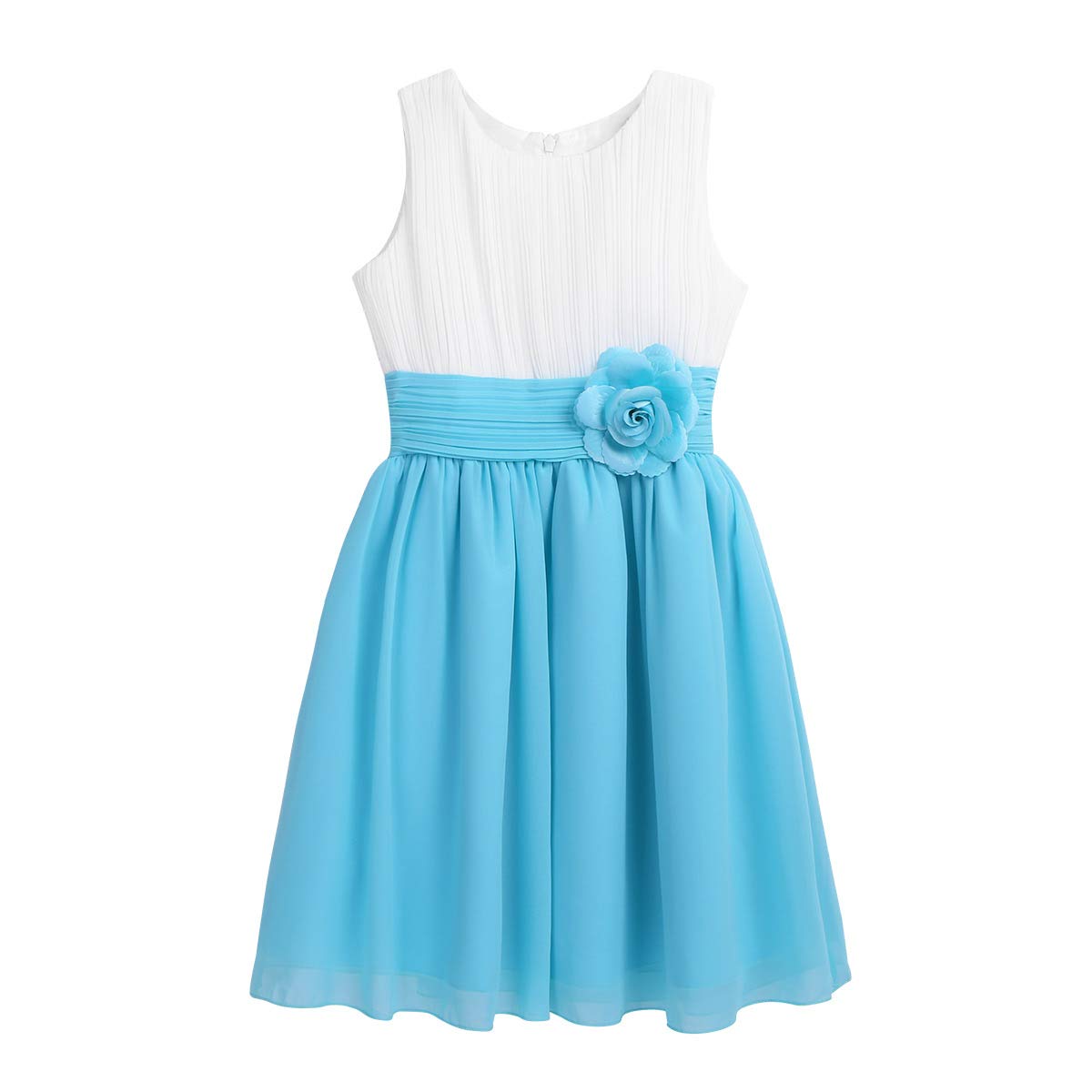 ACSUSS Girls' Flower Girl Dress for Weddings, Pageants & Birthday Parties - Princess Chiffon Tutu Bridesmaid Dress (Perfect for Flower Girls, Junior Bridesmaids & Special Occasions)