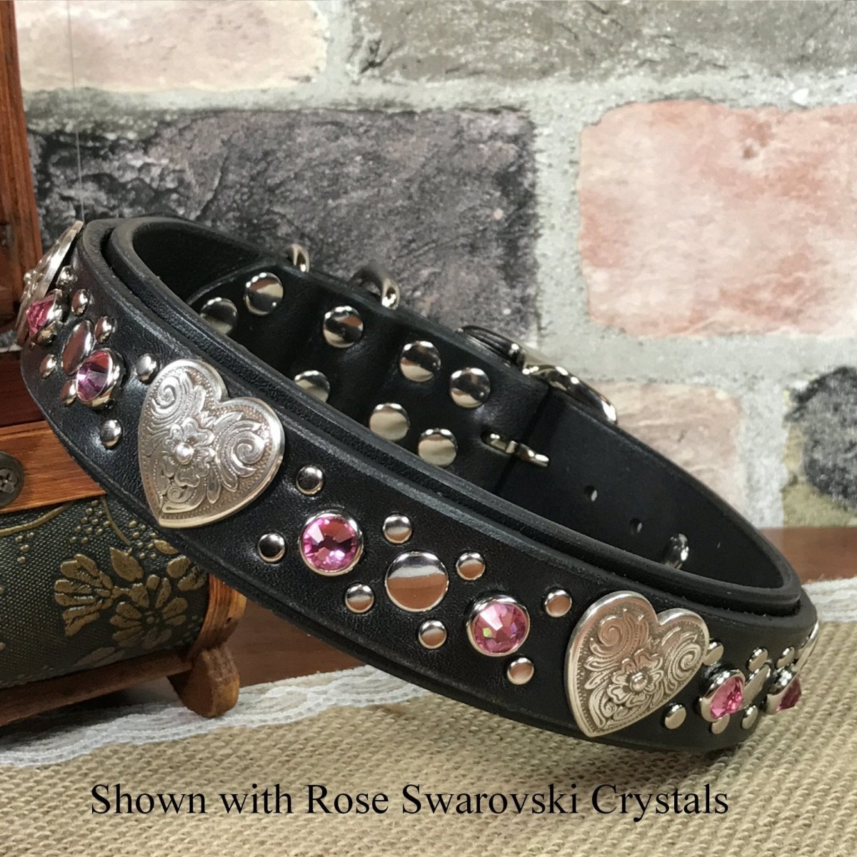Premium Designer Leather Dog Collar for Small Medium Large Dogs - Handcrafted in Milan - Perfect for Daily Walks, Training & Fashion Accessories