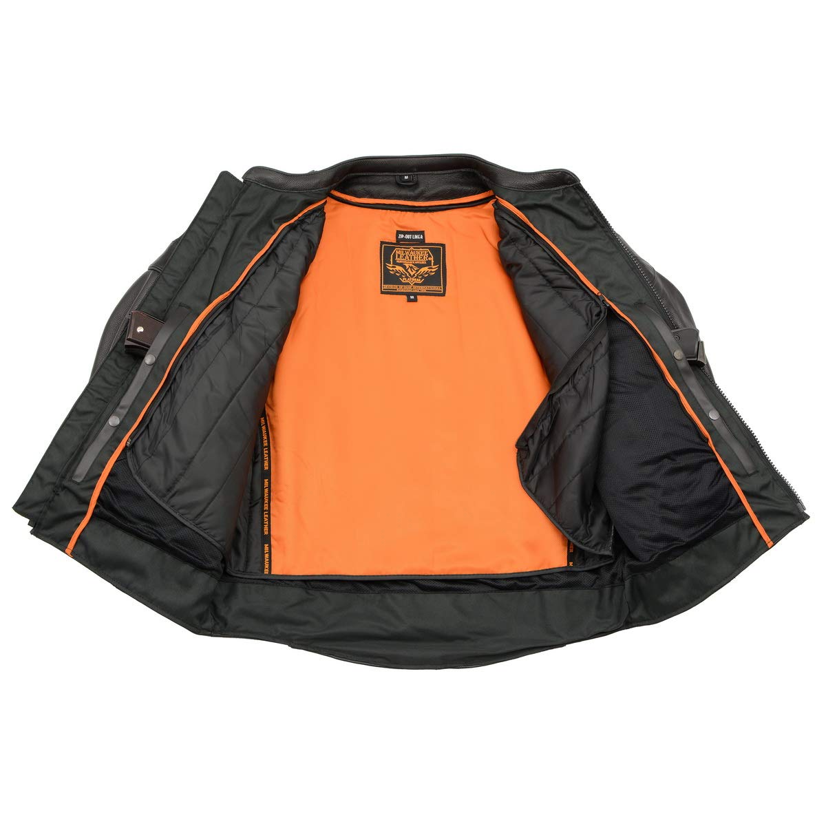 Milwaukee Men's Motorcycle Jacket - Durable Leather Biker Jacket for Riding & Outdoor Adventures - Perfect for Motorcycle Enthusiasts & Casual Wear