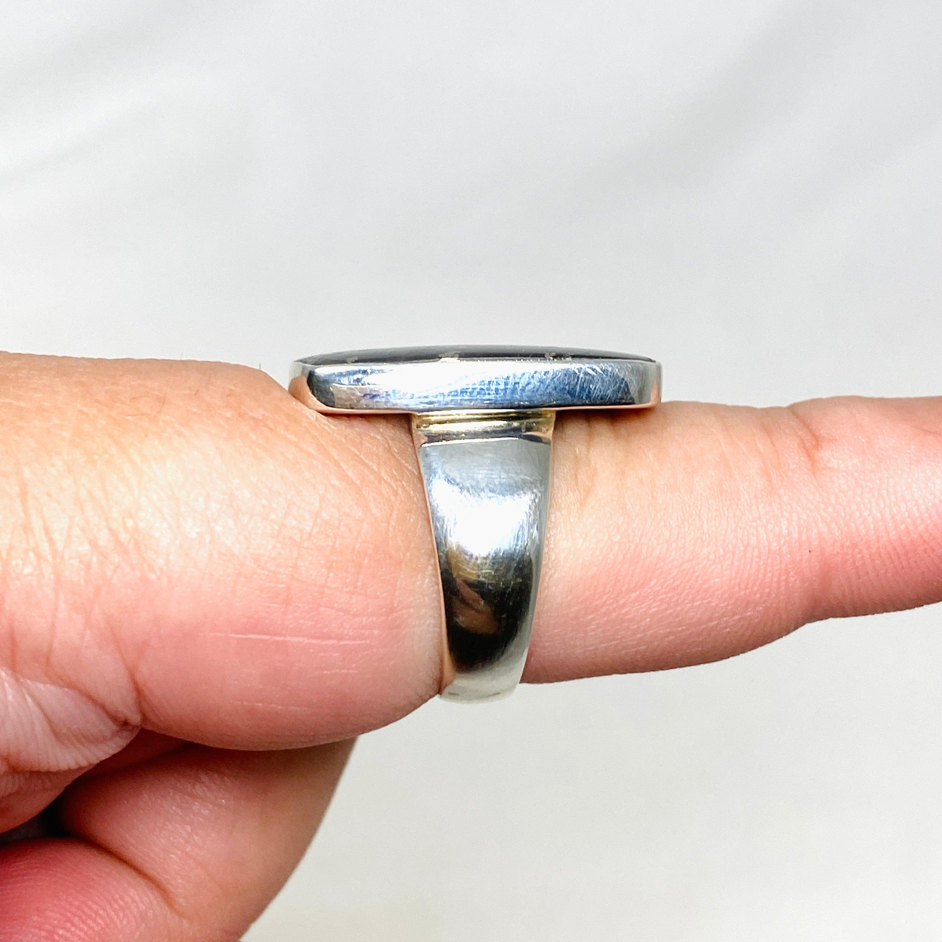 Healer's Gold Rectangle Ring for Women - Size 9 (KRGJ3198) - Perfect for Everyday Wear, Gift Giving & Special Occasions