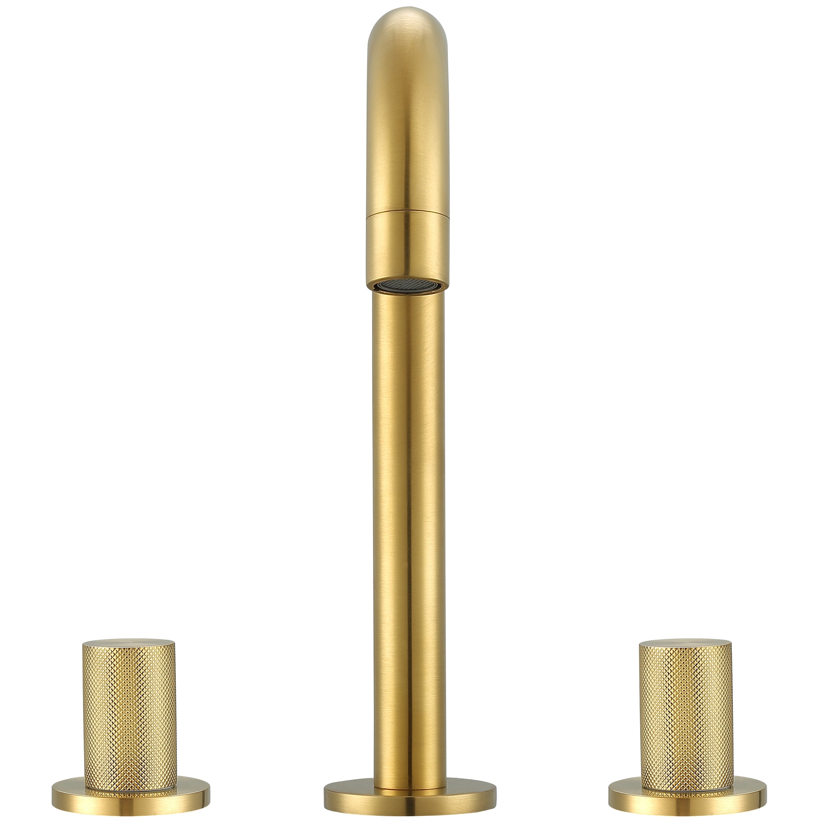 Ancona Industria Series Widespread Bathroom Faucet in Brushed Gold - Modern Luxury Fixture for Vanity Sinks & Powder Rooms
