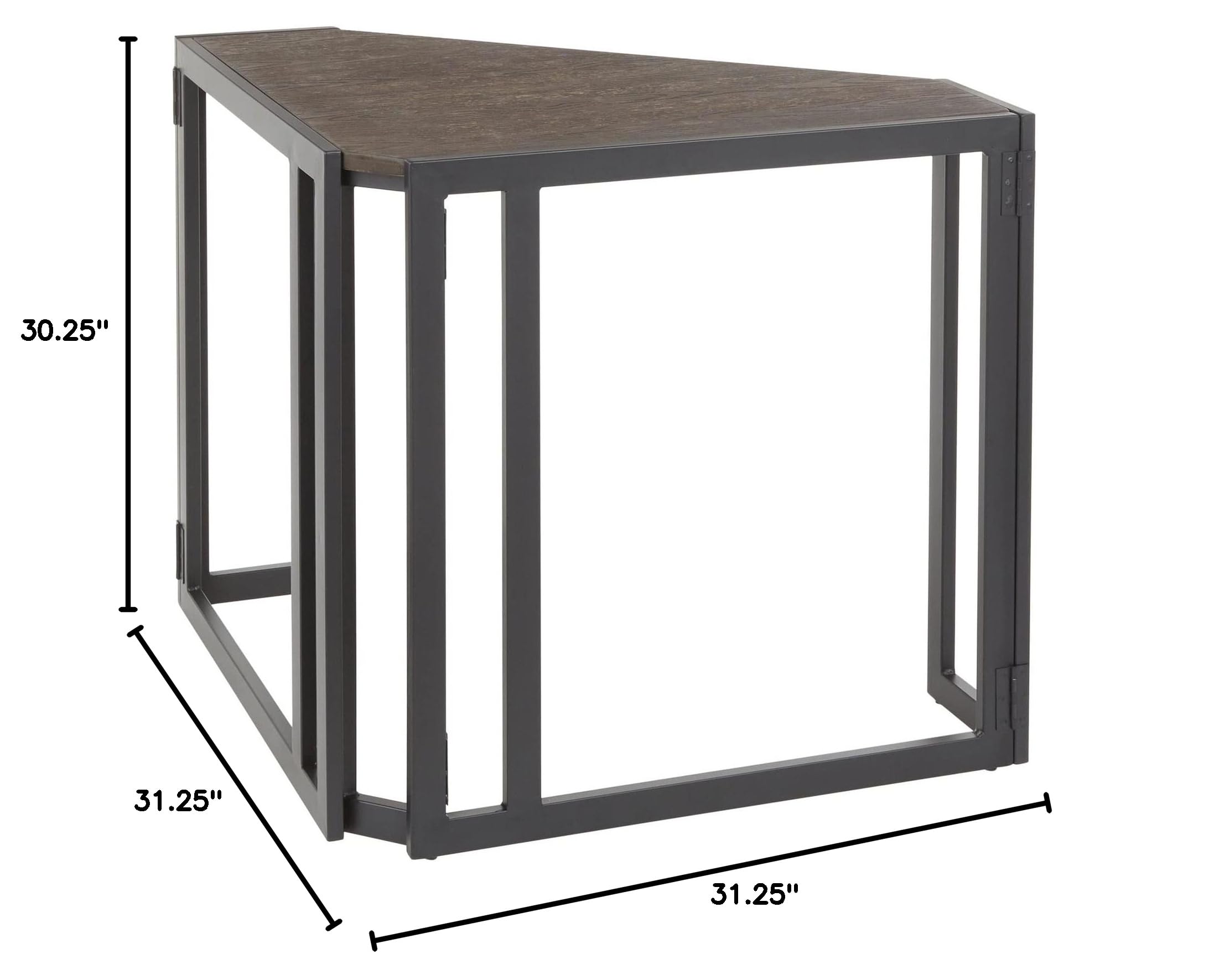 LumiSource Roman Corner Desk - Black Home Office Computer Desk for Small Spaces, Bedroom, Gaming & Farmhouse Style | Compact Writing & Workstation Solution