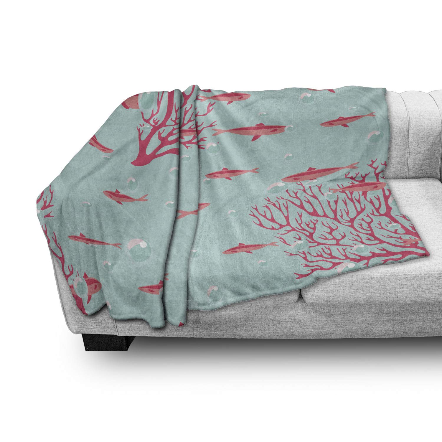 Ambesonne Coral Fleece Throw Blanket 60