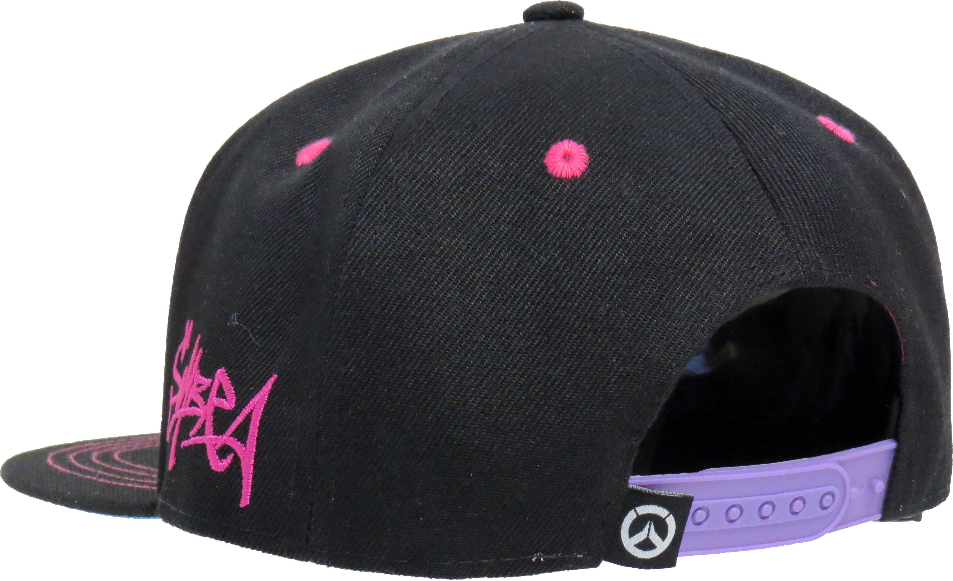 Official Overwatch Sombra Snapback Cap - Gaming Trucker Hat with Adjustable Strap - Perfect for Cosplay, Gaming Events & Streetwear Fashion