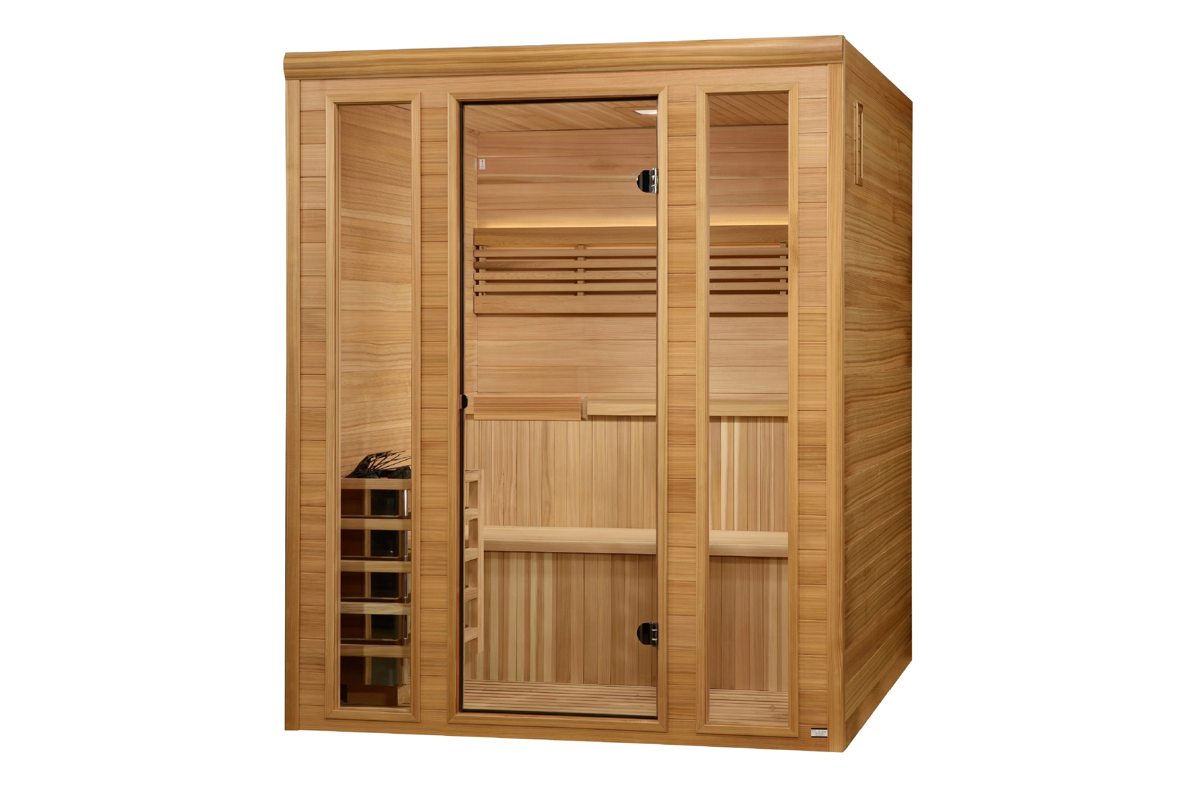 Golden Designs Engelberg 6-Person Traditional Steam Sauna - 2025 Model with Pacific Clear Cedar - Perfect for Home Spa, Relaxation & Detox