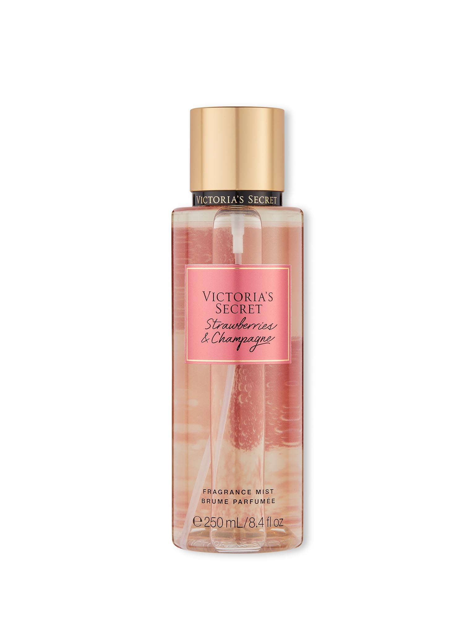 Victoria's Secret Strawberries & Champagne Body Mist for Women - 8.4 oz Floral Fruity Fragrance Spray | Perfect for Date Nights, Parties & Everyday Wear