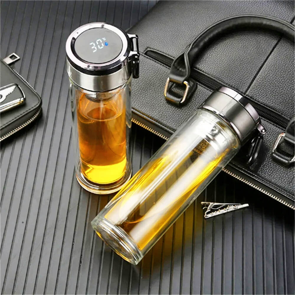 Aspen Glass Travel Tumbler - 20oz Insulated Stainless Steel Water Bottle with Lid & Straw, Leakproof & BPA-Free - Perfect for Hiking, Gym, Office & Outdoor Activities