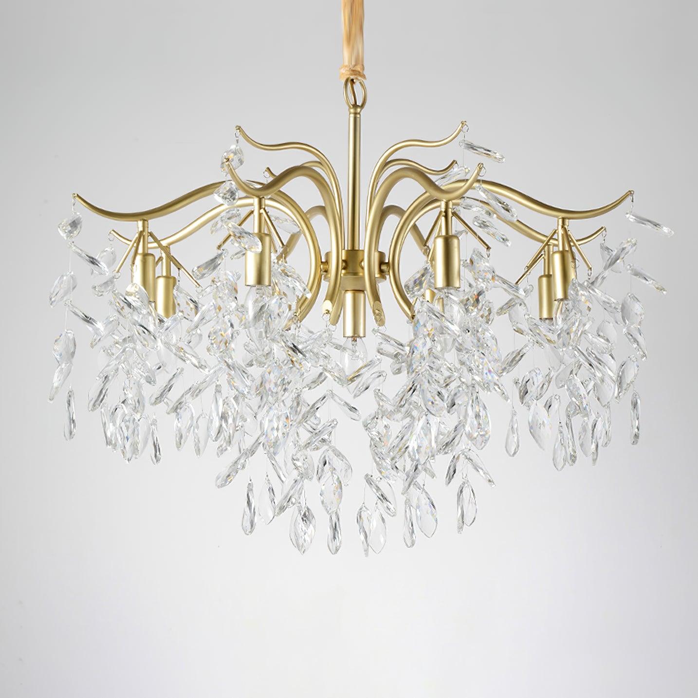 Dorale Chandelier - Modern Crystal Ceiling Light Fixture for Dining Room & Bedroom | Elegant Home Decor Lighting