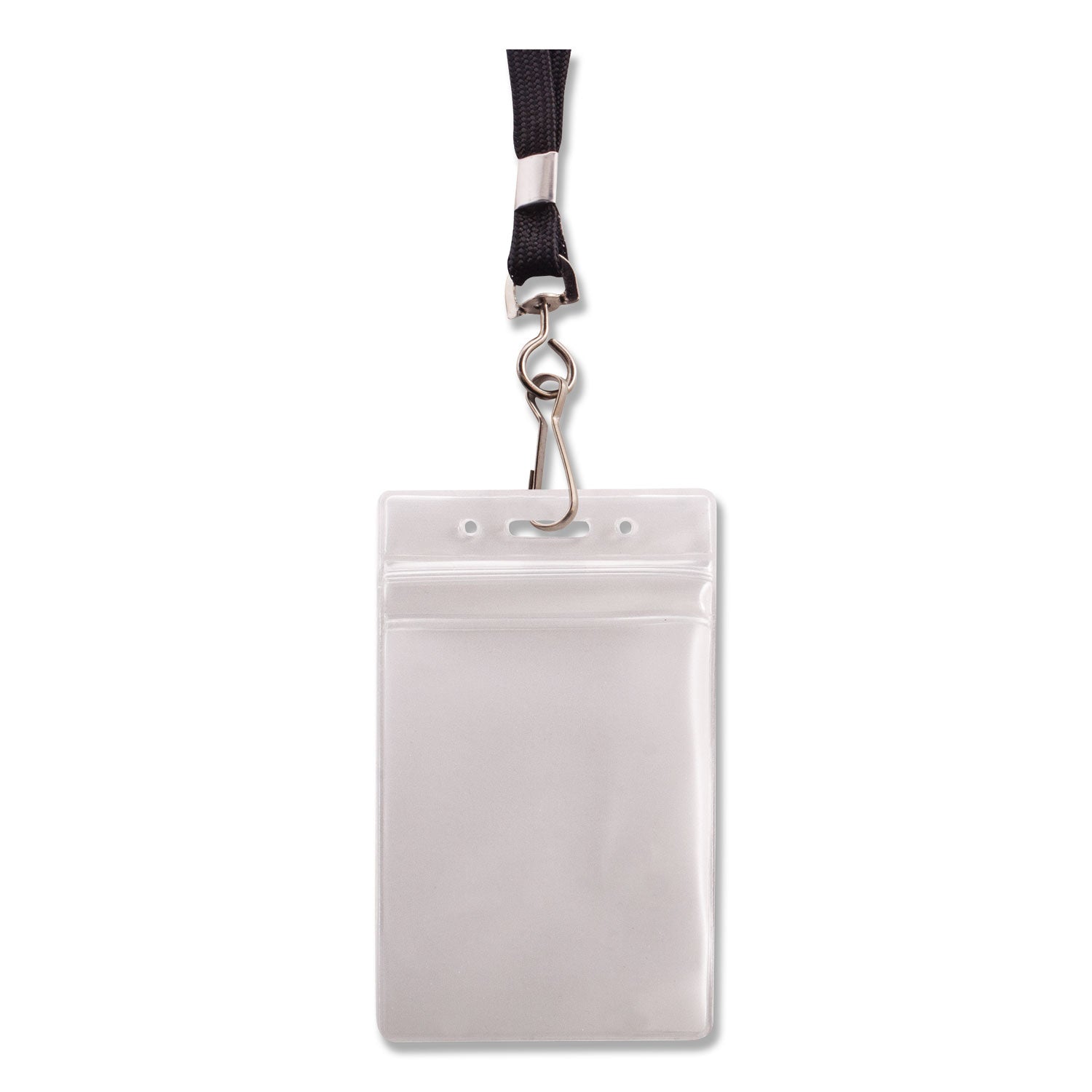 Advantus Resealable Badge Holders Combo Pack - 36 Lanyards, Vertical Clear Frosted ID Card Holders (3.68