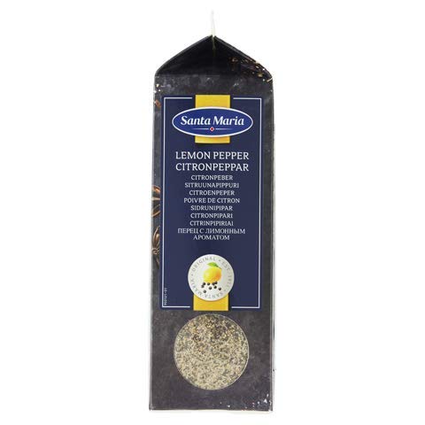 Santa Maria Lemon Pepper Seasoning - 26.45 Oz | Premium Spice Blend for Marinades, Rubs & Grilling | Perfect for Fish, Seafood, Chicken & Poultry | Enhance BBQ, Salads & Home Cooking