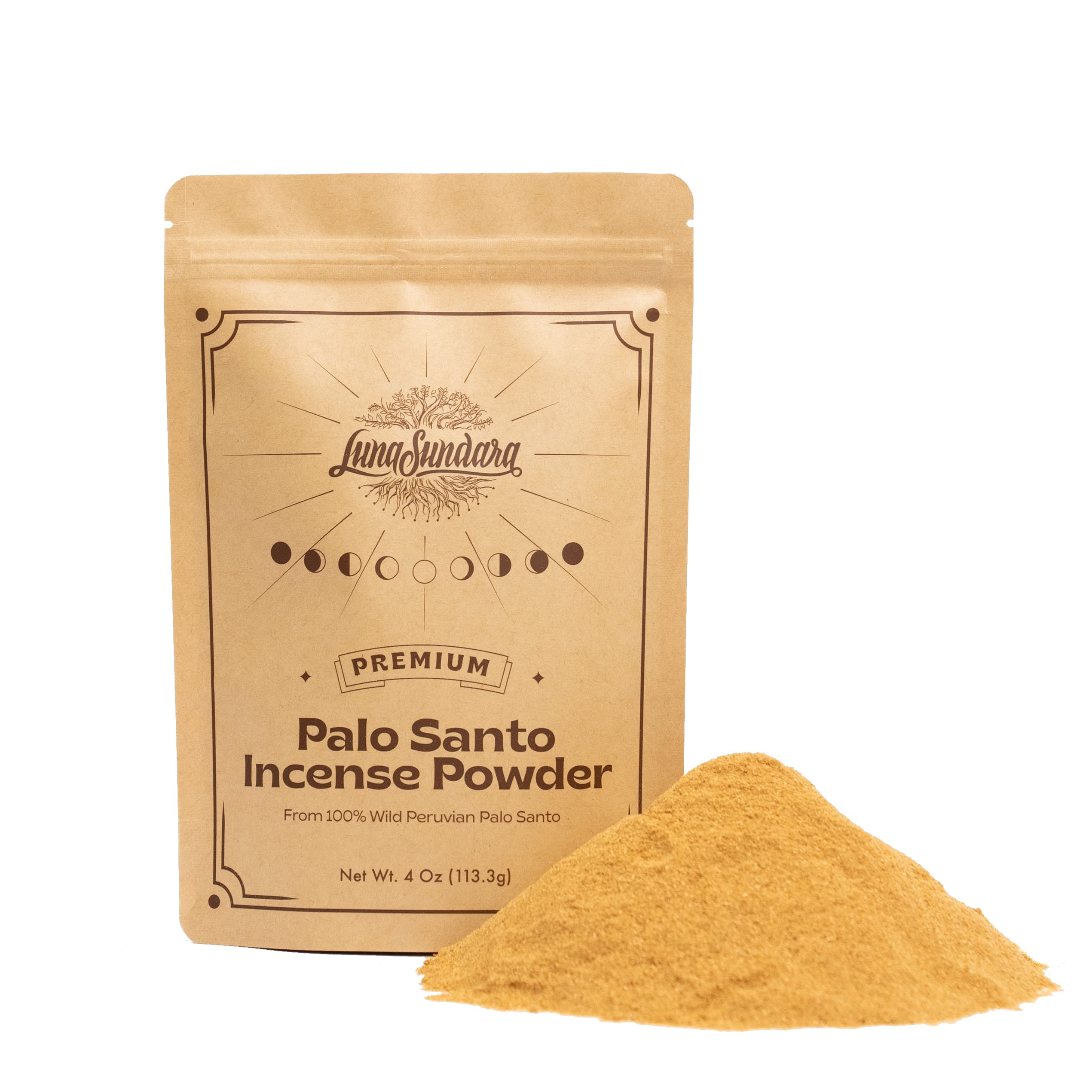 **100% Wild Peruvian Palo Santo Powder (4oz) - Sustainably Sourced Bursera Graveolens Wood for Smudging, Aromatherapy & DIY Incense - Perfect for Meditation, Yoga & Home Cleansing**